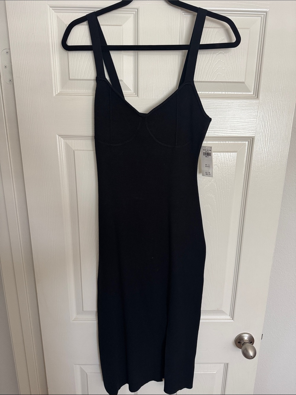 Abercrombie Black Sleeveless Bodycon Midi Dress